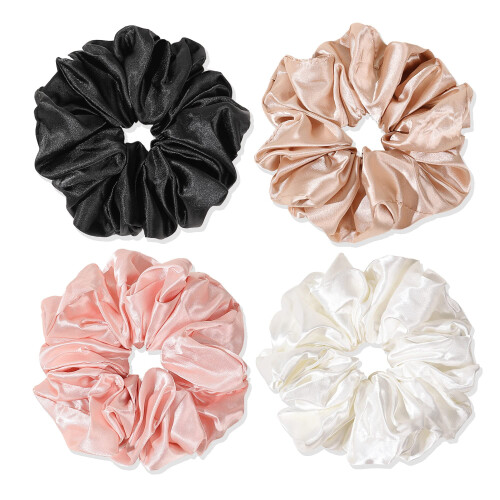 Scrunchies Βαμβακερά Scrunchy για Κορίτσια, Γυναικεία, Χοντρά Μαλλιά με Σγουρά Μαλλιά,