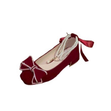 Willtoo Women's Red Wedding Shoes: Low Block Heel Bridal Pumps for Bride & Bridesmaid (Fall) Wine