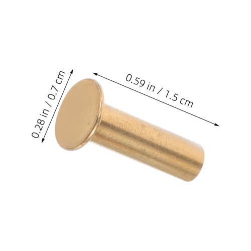 14Pairs Copper Handle Pins Golden Rivets for Kitchen Cutlery Fix 1