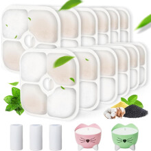 Cat 12 Pack Water Fountain Filter Replacement Filters with PIXI Pet Fountain
