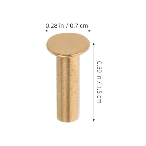 14Pairs Copper Handle Pins Golden Rivets for Kitchen Cutlery Fix 2