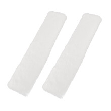 2 Pcs Plush Car Shoulder Seatbelt Pad Covers Universal 30x7cm White