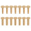 14Pairs Copper Handle Pins Golden Rivets for Kitchen Cutlery Fix 11