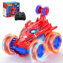 Spider-auto met afstandsbediening, RC-speelgoed, coole oplaadbare stunt-RC-auto met 360-flips, 4WD-wielen en felle verlichting.