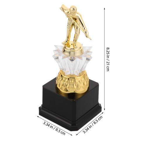 Elegant Gold Plastic Billiards Trophy Cup for Winner Awards 1