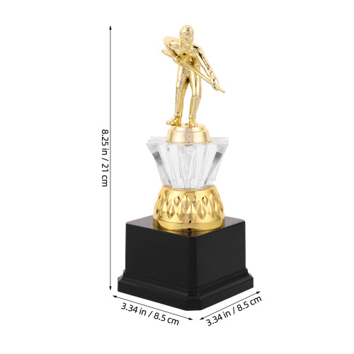 Elegant Gold Plastic Billiards Trophy Cup for Winner Awards 2