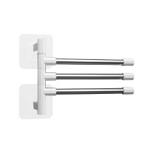 Porte-serviettes pivotant, barre porte-serviettes de salle de bain, étagère de rangement en acier inoxydable, porte-serviettes de cuisine,