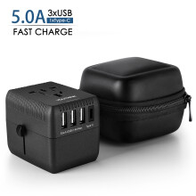 Global Roaming Made Easy, Universal International Travel Adapter with High Speed USB-C Charging for Your Devices Across220+ Countries, Supporting