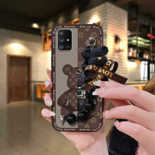 Phone Case Compatible with Samsung Galaxy A71 5G/A Quantum – Soft Silicone Anti-Knock, Waterproof, Dirt-Resistant Back Cover with Bear Bracelet