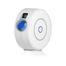 Projetor de estrelas com lâmpada, controle inteligente por aplicativo e voz, compatível com Alexa e Google Home – Branco Redondo