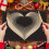 Heart Print Placemats Gold Black Textured 4 Pack 1