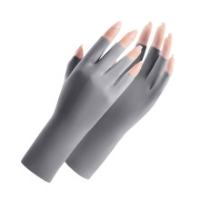 Summer Fingerless Ice Silk Gloves for Women with UV Protection, Suitable for Driving and Various Occasions