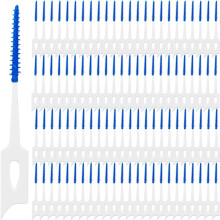 400PCS Dual-Use Interdental Brushes, Soft Silicone Dental Picks for Teeth & Orthodontic Wires – Compatible with Standard Handles