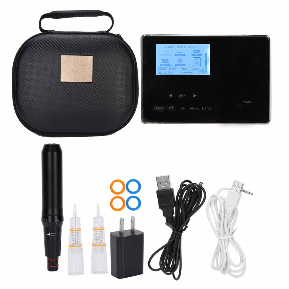 Professional Permanent Makeup Tattoo Machine Pen with Rechargeable Battery, Micropigmentation Device for Eyebrows Lips Microblading with Quiet and