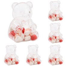 Gummy Bear Container Bear-Shaped Transparent 12 Pieces