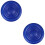 2Pcs Blue PU Padded Round Stool Seat for Bar Stool Replacement 7