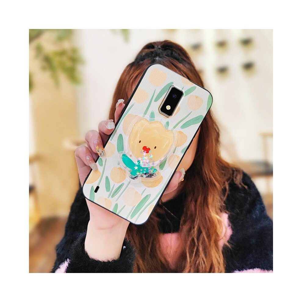 Blu View4 Phone Case Â Protective Cartoon Kickstand, Quicksand Glitter Tpu, Dirt-Resistant, Waterproof, Rotatable Stand 9558633089226
