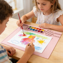 Reusable Silicone Art Mat For Kids And Adults, Mess-Free Washable Painting Pad For Acrylic, Watercolor, And Craft Projects,1Pcs