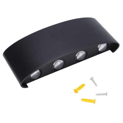 Luminária de parede moderna para ambientes internos e externos, ideal para corredores e escadas. Design elegante e sofisticado, com suporte de alta