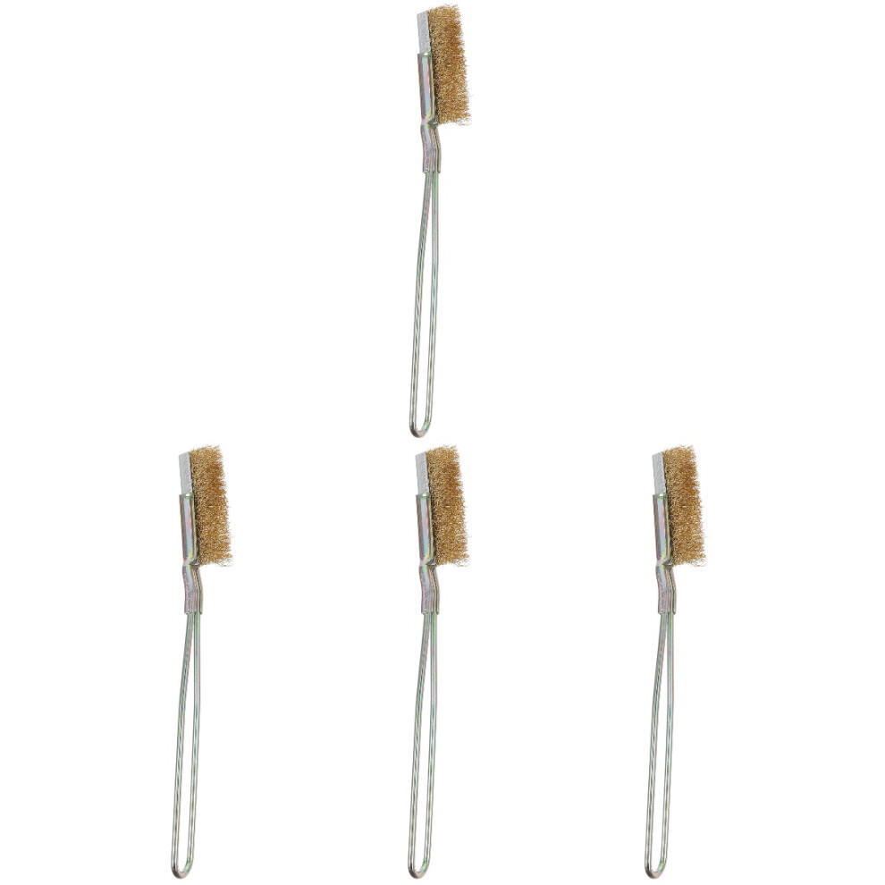 4Pcs Copper Wire Brush Rust Removal Cleaner For Metal And Grill Use 3712458671813