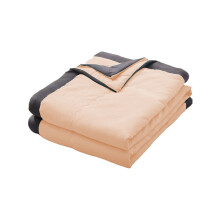 Down Alternative Blanket, Cooling Comforter, Moisture Wicking Treatment, Soft Bed Cover for Summer with Satin Trim, 55.12x78.74in