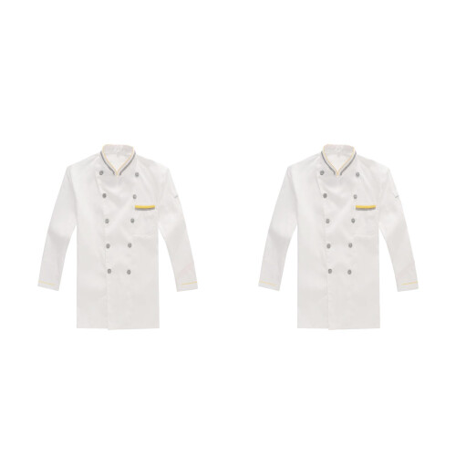 2Pièces Manteau Chef Longues Confortable Et