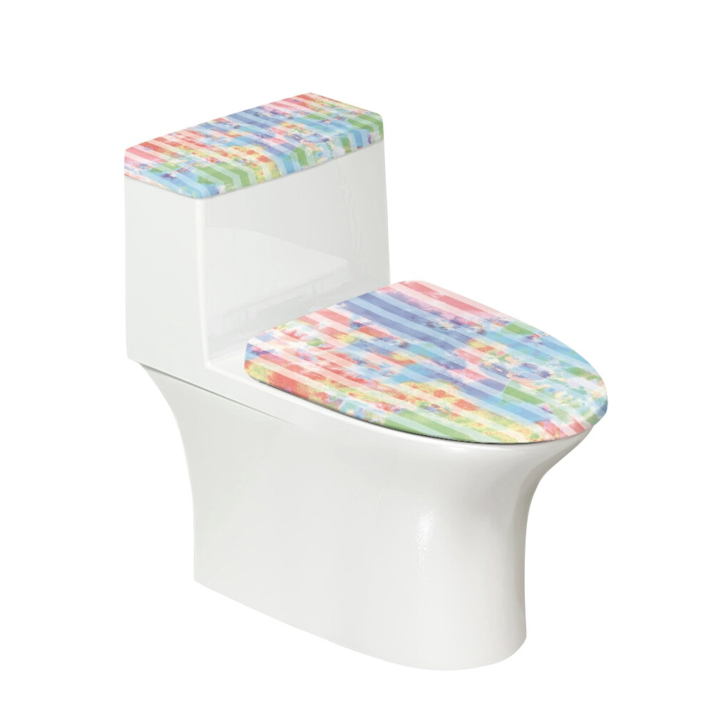 Polyester Round Toilet Lid Dust Cover Soft Adjustable 908436908917