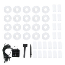 Lumini decorative de grădină cu șir, 20 de felinare cu LED-uri albe, alimentate cu energie solară, cu iluminare exterioară impermeabilă,