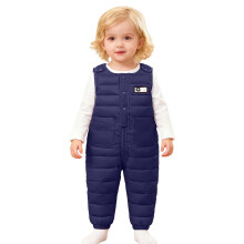 Warm Winter Insulated Pants for Little Ones with Detachable Suspenders, Thermal Lined Snow Bib Overalls for Cold Weather Outdoor Activities