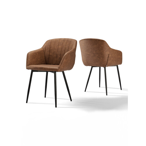 (Brown, Set of 2) GOEURVANT Dining Chairs 2