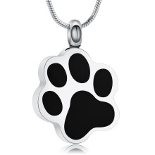 Pet Urns for Dogs/Cats - Pet Urn Necklace for Ashes Mini Keepsake Urn Memorial Urn Necklace Stainless Steel Pendant