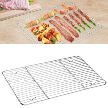 High-Strength Stainless Steel Roasting Rack (9"x7"), Nonstick Grid Wire Rack for Baking, Drying, BBQ & Camping – Compatible with Standard Ovens
