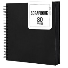 10"x10" Kraft DIY Scrapbook Album, 80 Pages (40 Sheets) – Ideal for Weddings, Family Memories & Small Projects