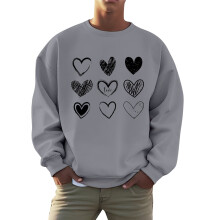 Herrmode Hoodies & Sweatshirts Herr och Dam Alla hjärtans dag Höst Plus Hoodless Tröjor Modetröjor Högtidslogotyptryck Kläder Toppar