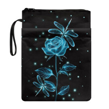 Book Sleeve Protector Pouch with Pocket Polyester Protector Wrap Bag Book Cover Sleeve Pouch Handle Carrying Book Case with Lightweight for Readers