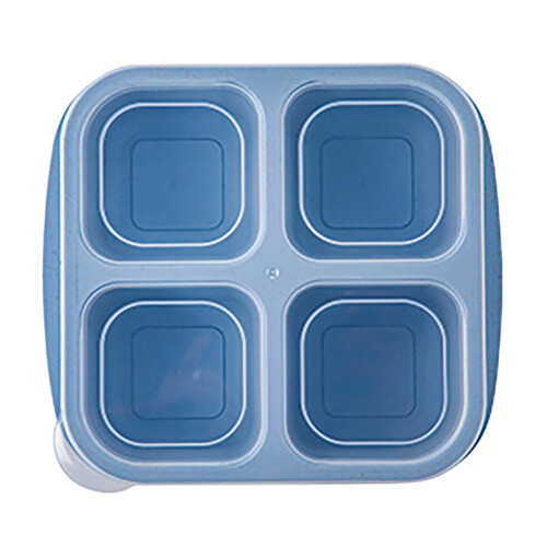 4-Compartment Wheat Straw Snack Box with Lid
