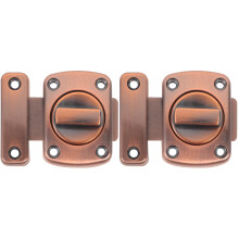 2Pcs Brown Zinc Alloy Door Latches for Inside Doors Quick Install