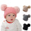 Χειμερινά γάντια γαντιών σετ καπέλων Beanie για 0-3 χρόνια μωρών και νήπια, παχύ ζεστό 7