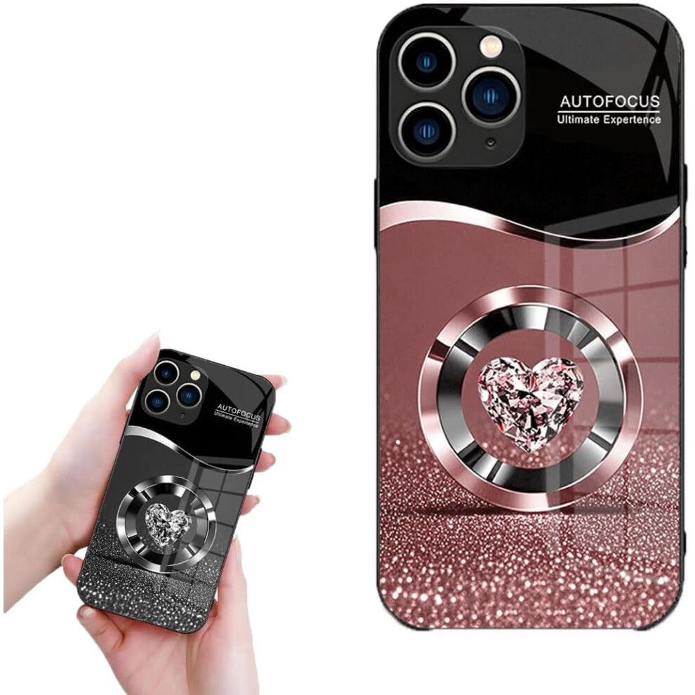 Diamond Heart Glass Phone Case For Apple Â Scratch And 962125669602