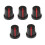 2x5pcs Guitar Effect Pedal Knob Amplifier Control Knobs Black+red 1