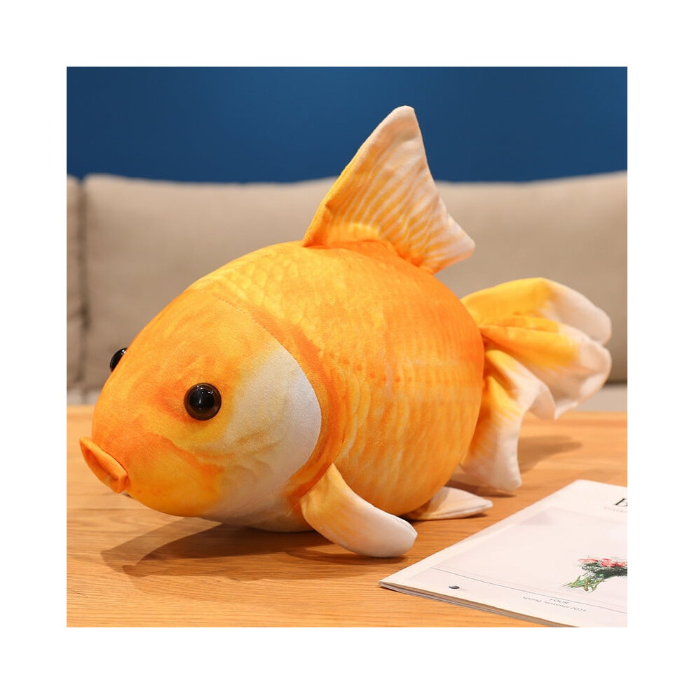 1 Pcs 19.6in Goldfish Throw Pillows Fluffy Stuffed Goldfish Pillow Plush Toy Cushion for Room Decor Birthday Present，Style 2