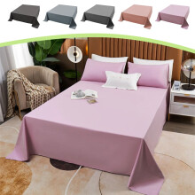 Qocolhg Twin Flat Sheet - Hotel Quality, Ultra Soft, Breathable & Cooling, Fade/Wrinkle Free, Easy-Care, Gray