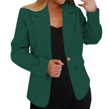 Klassischer Damenblazer mit einem Knopf – Professioneller, langärmeliger Business-Blazer, taillierter Schnitt, leichter Büroanzug