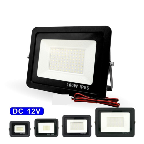Προβολέας LED DC12V 20W–100W, IP66 Αδιάβροχος εξωτερικός προβολέας, φορητός ανακλαστήρας, 2