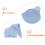 1Set Puppenbekleidung Set Polyester Hellblau Für Kinder Rollenspiel 6