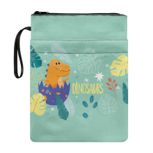 11.42 x 8.66 Inch Polyester Fabric Book Sleeve Cover - Storage & Portability for Bible or Book, Journals Planners Books, Baby Dino Hatching