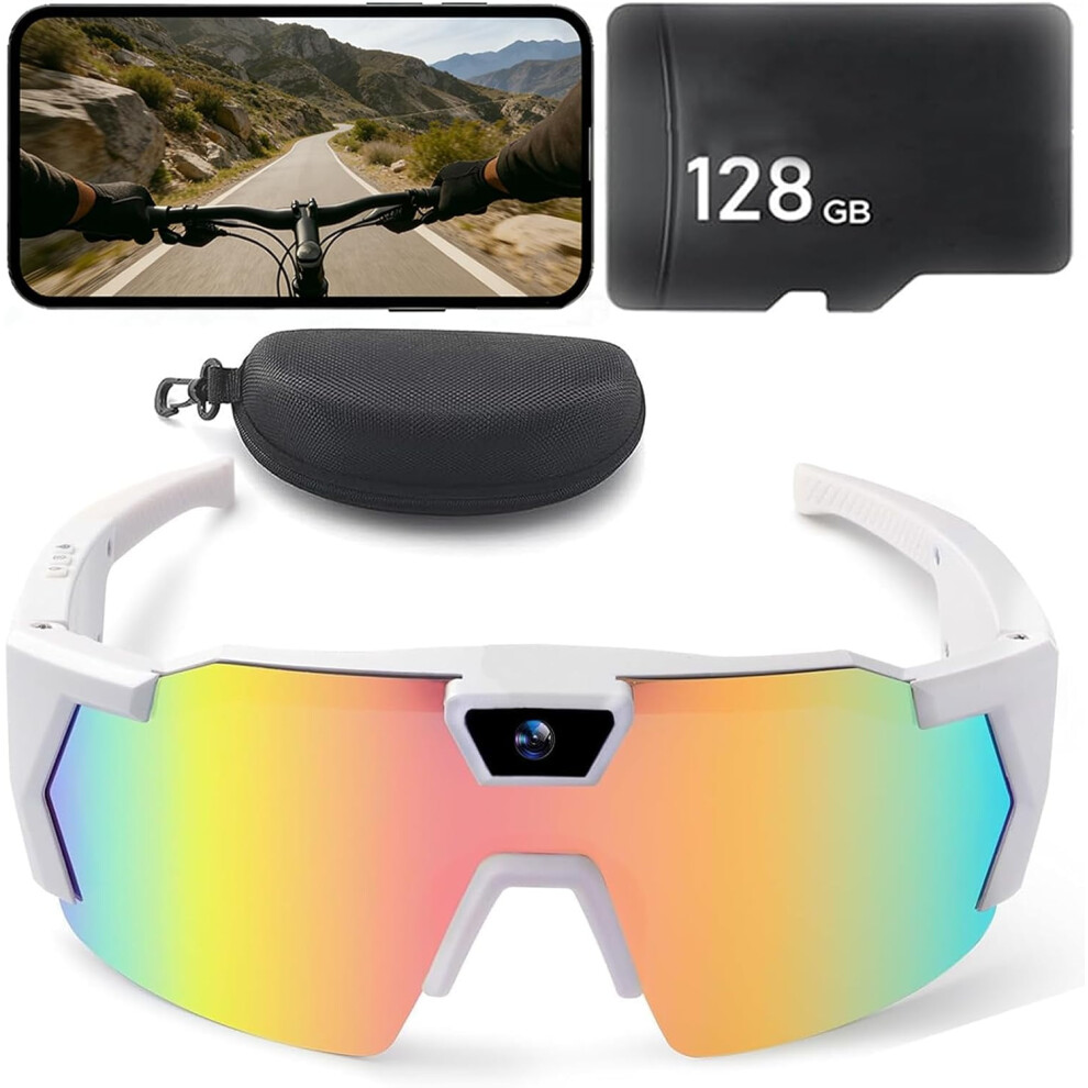 4K Hd Pov Baseball Glasses With Camera, Lightweight Sports Audio Recording Sunglasses, Compatible With Iphone/Android 9181073493331