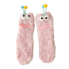 Polyester Mid-Calf Socks for Autumn and Winter: Soft, Skin-Friendly, Non-Slip with Quirky Patterns for Kids and Home Use