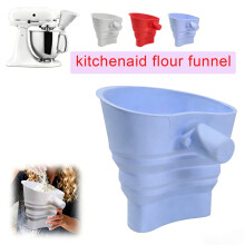 Opvouwbare siliconen meeltrechter voor KitchenAid staande mixer – antiaanbaklaag, vaatwasmachinebestendig, hittebestendig, gemakkelijk op te bergen
