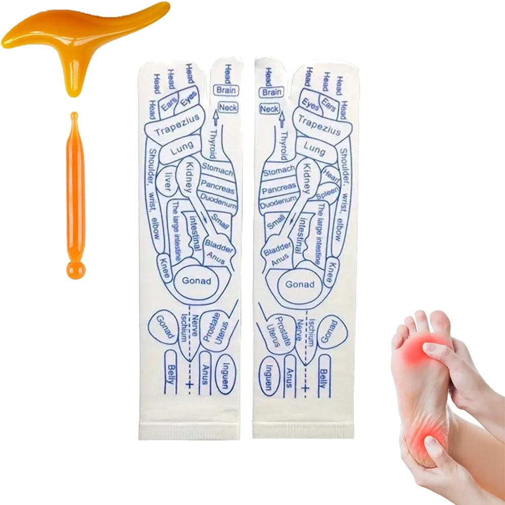 Reflexology Socks, Acupressure Pressure Point Foot Massage with Position Indicators and Trigger Point for Women and Men